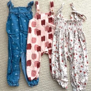 Bundle of 3 jumpsuits sz 18 months